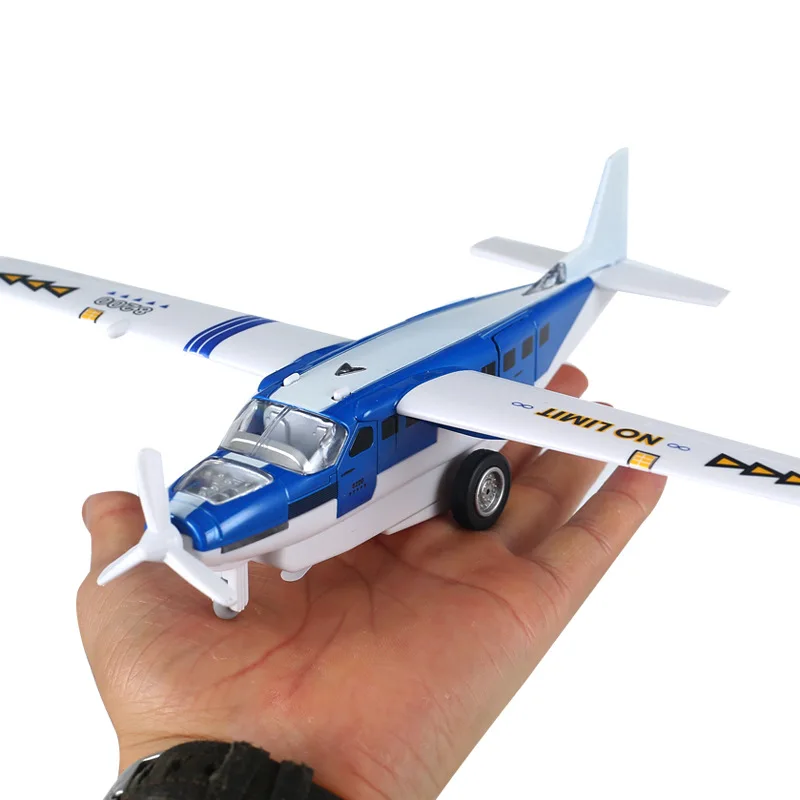 Игрушки для детей Литые металлические модели электрических самолетов мигающий