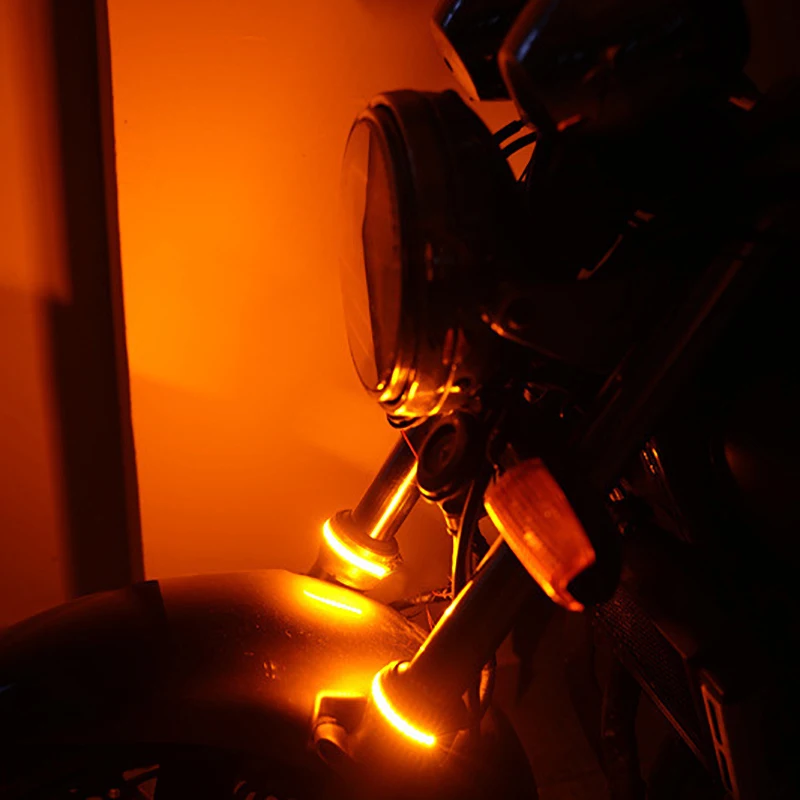 Универсальный светодиодный светильник указателя поворота мотоцикла вилка