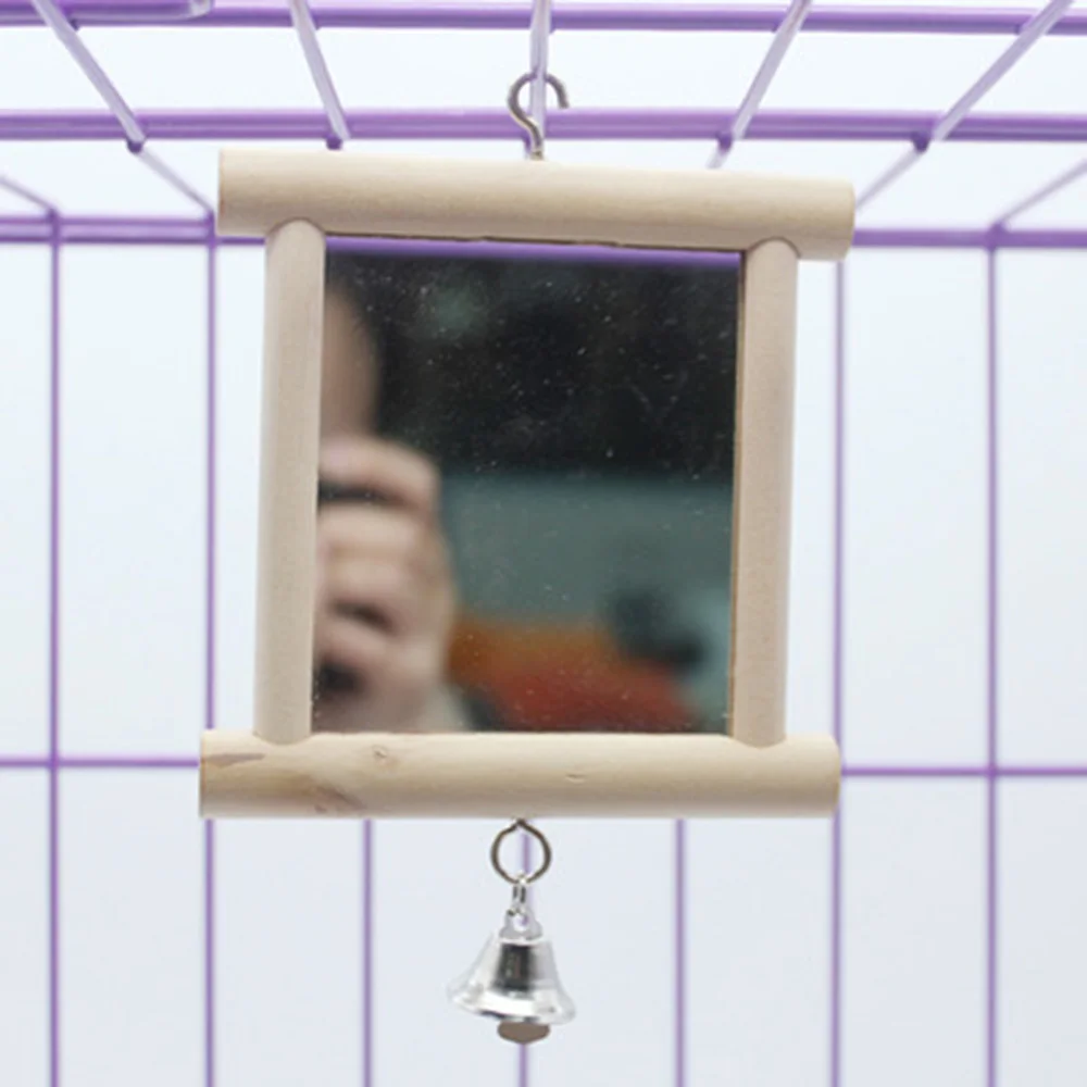 Подставка для домашних животных зеркальный кувшин с колокольчиком деревянная
