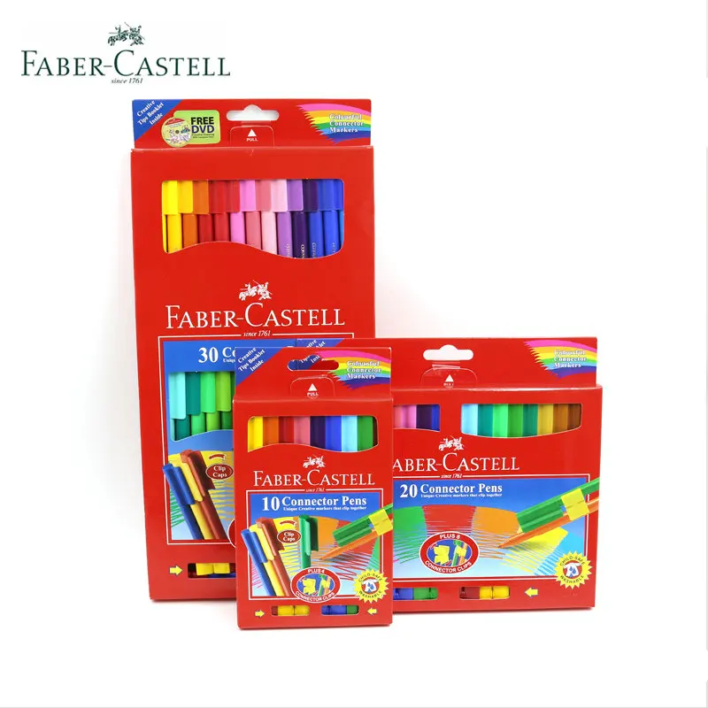 

Faber Castell Tiling block Watercolor Pen Highlighter Markers 11-150-a 10/20/30 Colors Set for Children School Art Supplies