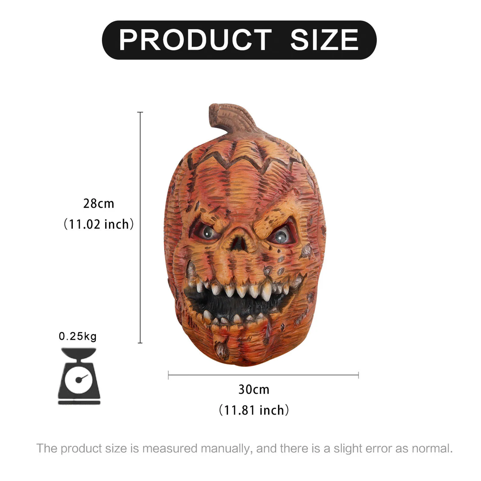 

Horror Halloween Pumpkin Mask Toys Halloween Costume Party Props Pumpkin Full Head Mask Pumpkin Halloween Cosplay Adult Gift