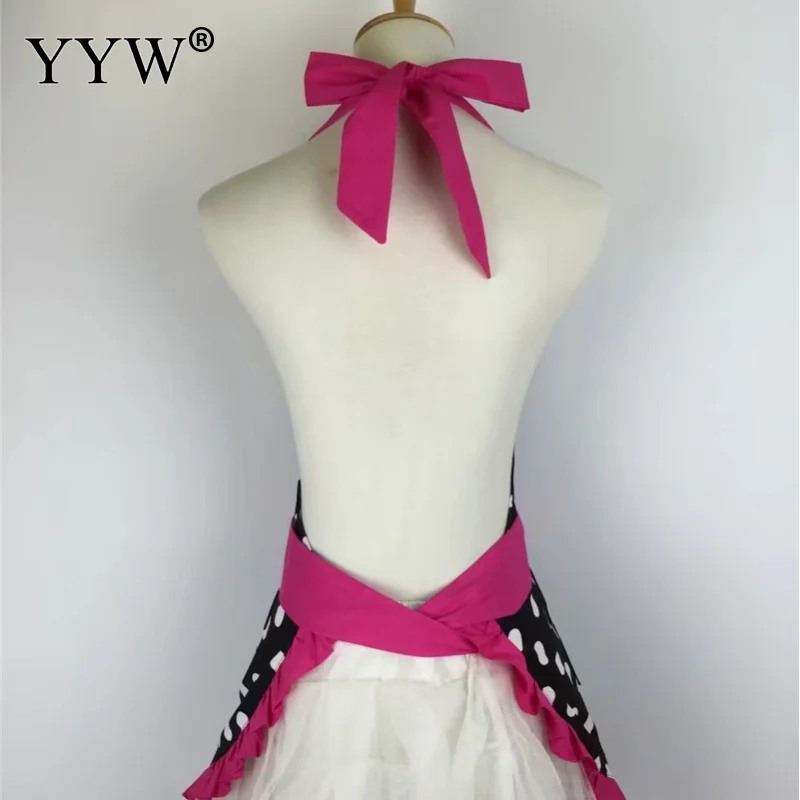 

Kitchen Apron For Hairdresser Aprons For Woman Cooking Apron Cotton Antifouling Waterproof Aprons For Women Gothic Printed Dot