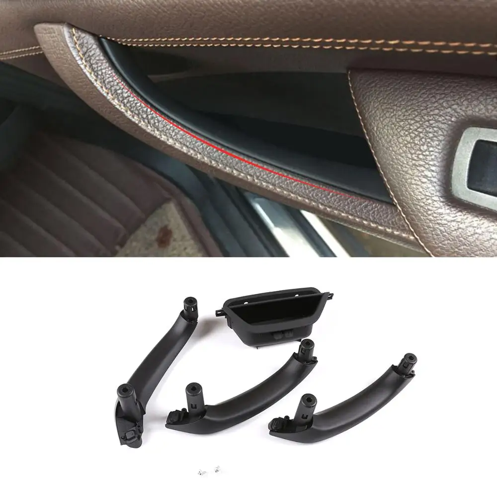 

Black Beige Car Interior Door Handles Trim For BMW X4 F26 X3 F25 2011-2017 Inner Doors Panel Handle Bar Pull Trim Cover