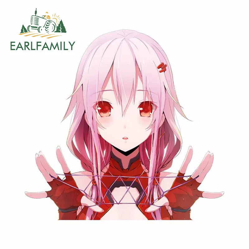 

EARLFAMILY 13cm x 12.4cm for YUZURIHA INORI Guilty Crown Car Sticker Personality Decal Creative Refrigerator Laptop Trunk Decor