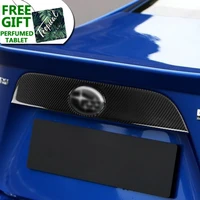 car exterior carbon fiber stickers rear trunk emblem stickers cover trim moulding strips decals for brz 2013 2020
