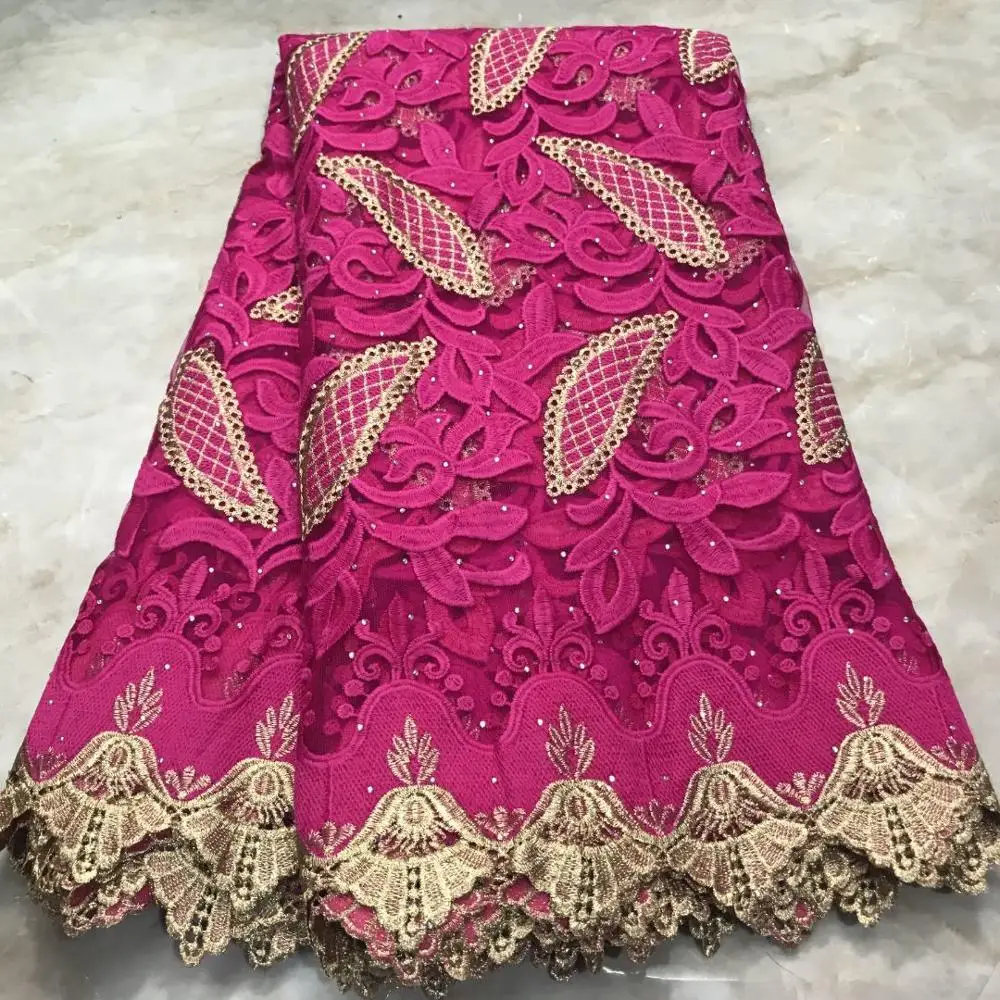 Розовое Тюлевое французское кружево со стразами африканская кружевная ткань 2020