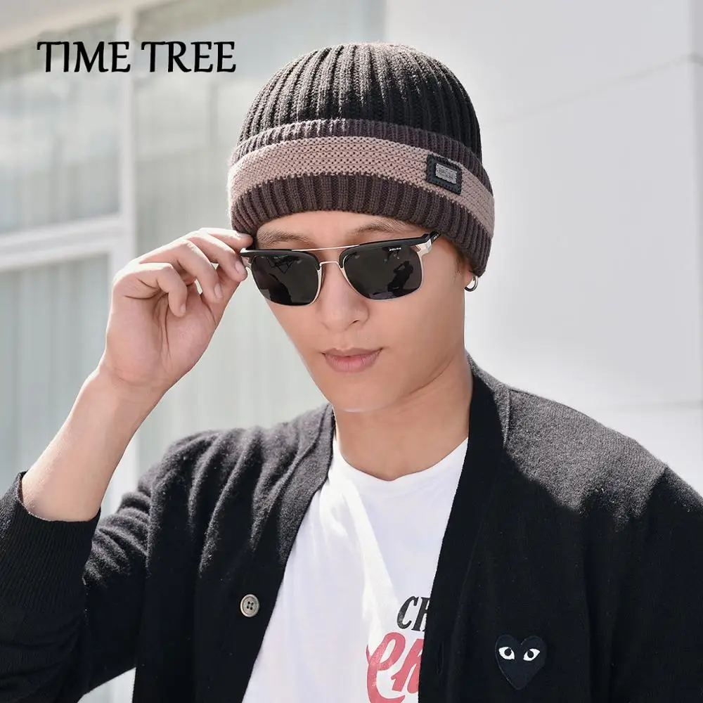 TIME TREE шерстяная зимняя шапка теплая мужская и женская утепленная Вязаная Мягкая шапка ретро-шляпы уличные Повседневные шапки и кепки-береты