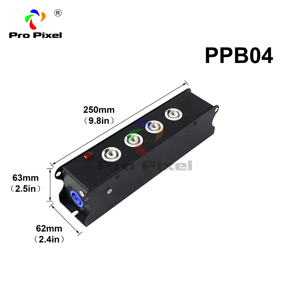 1 шт. 4 порта power con power Box, power con in и power con out для движущихся головок, dj светильник