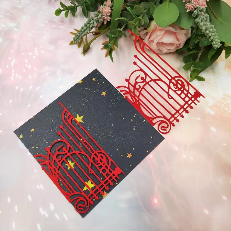 

Gate Metal Cutting Dies Stencil Scrapbooking DIY Album Stamp Paper Card Emboss