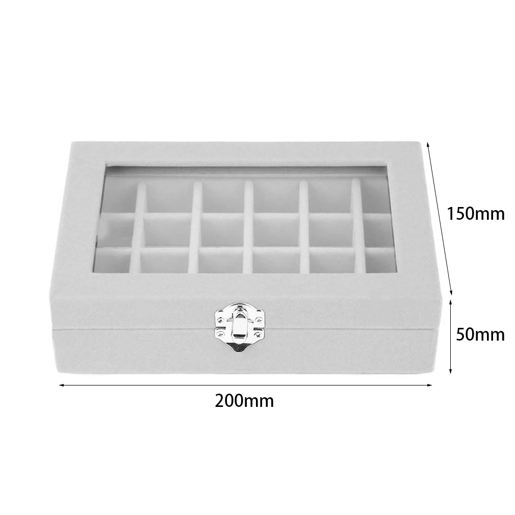 24 слота бархатный Настольный держатель для ювелирных изделий коробка хранения