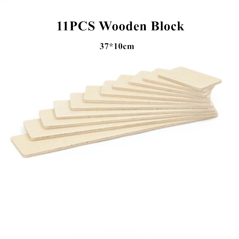 11pcs Wood 12 шт. натуральные деревянные радужные блоки, штабелеры, деревянные игрушки для детей, строительные блоки, набор форм, коробка Монтессори, обучающая игрушка в подарок - Цвет: 11pcs Wood