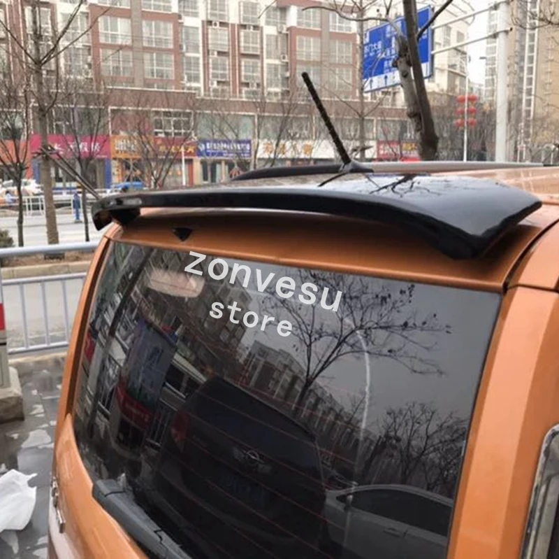 

Use For Kia Soul 2010--2013 Year Spoiler ABS Plastic Carbon Fiber Look Rear Trunk Wing Car Body Kit Accessories