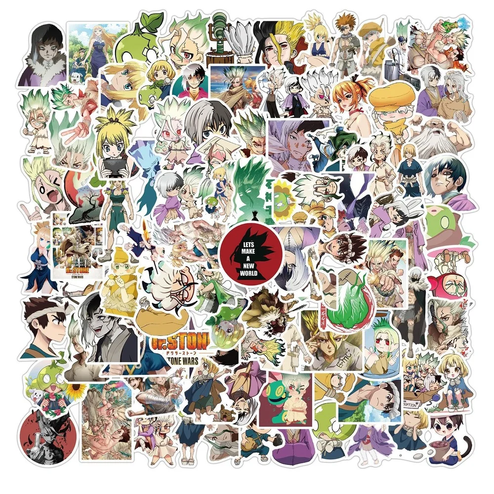 

50/100 шт., водонепроницаемые наклейки «Dr.STONE»