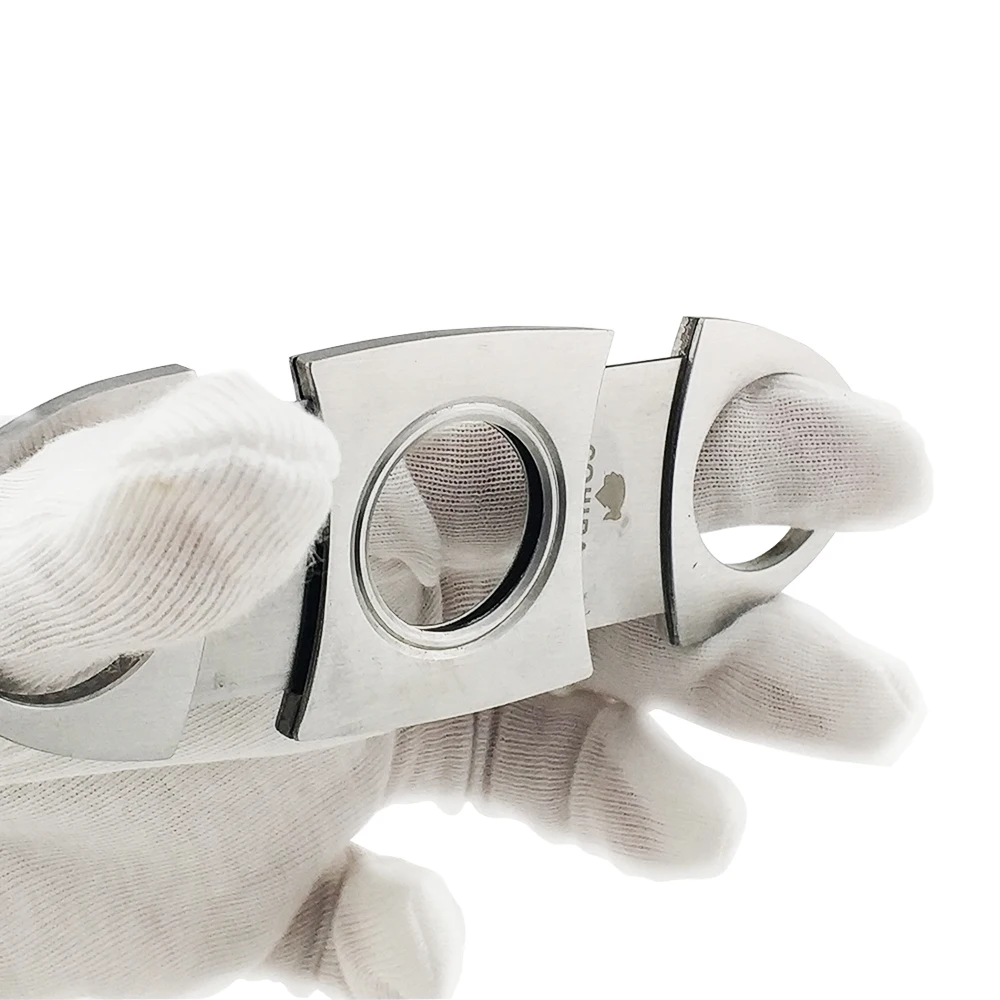 COHIBA резак для сигар из нержавеющей стали аксессуары курения серебро