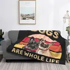 Одеяло с французским бульдогом для собак всю жизнь, милое зимнее теплое покрывало, плюшевое мягкое покрывало, Фланелевое покрывало, постельное белье, диван, бархат