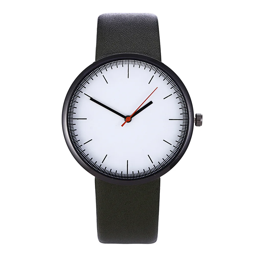 

Classic Scale Unisex Leather Belt Watch Fashion Student Soft PU Leather Quartz Watch gifts