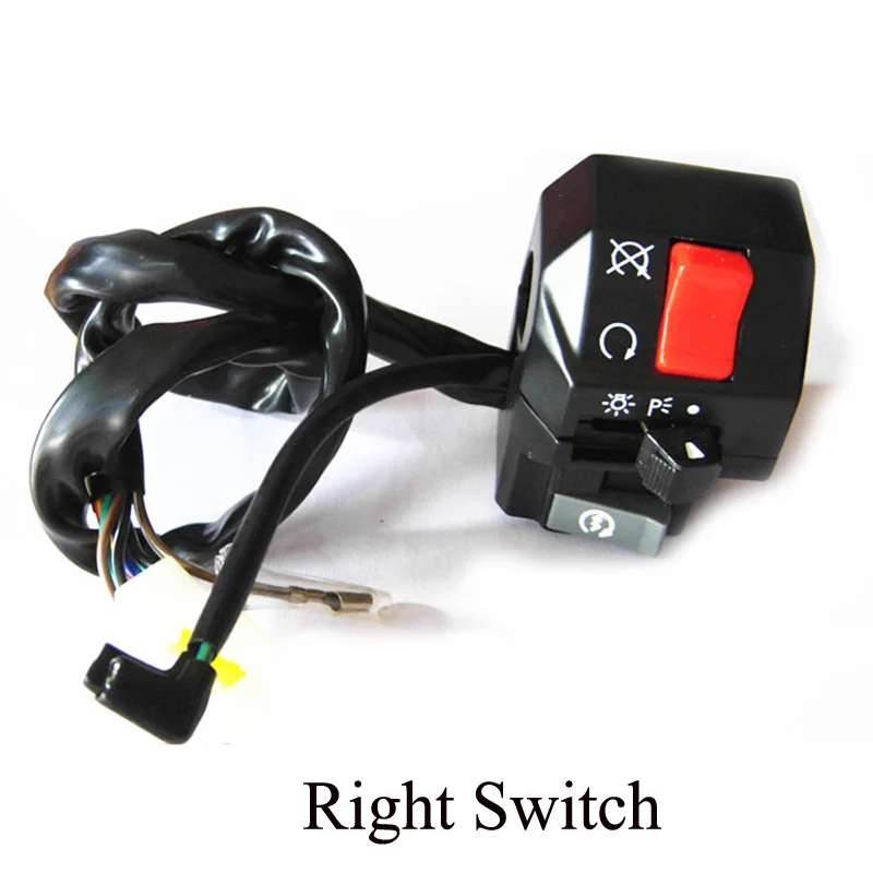 Right Switch 22 мм мотоциклетные переключатели мотоцикл Рога Кнопка поворота Электрический противотуманный фонарь светильник пусковой руль контроллер переключатель - Цвет: Right Switch