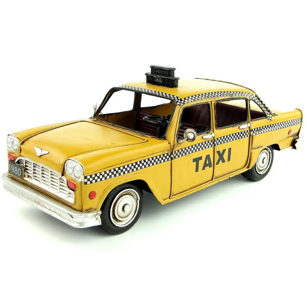 Такси Нью Йорк винтажная модель автомобиля украшение поделки бара старый