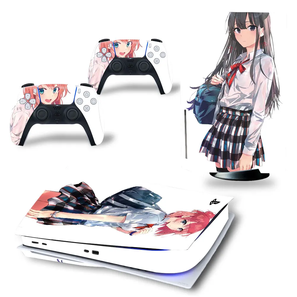 

Наклейка на приставку New Girl PS5 Disc Edition, наклейка на приставку PlayStation 5 и 2 контроллера PS5 disk