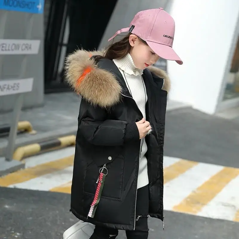 Куртка для девочек осенне зимнее теплое хлопковое пальто Модное детское с