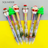 kawaii christmas santa claus 6 colors ballpoint pen students office signature pen creative school stationery supplies
