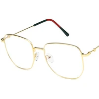 new anti blue glasses unisex optical eyeglasses retro square spectacles personality alloy frame eyewear