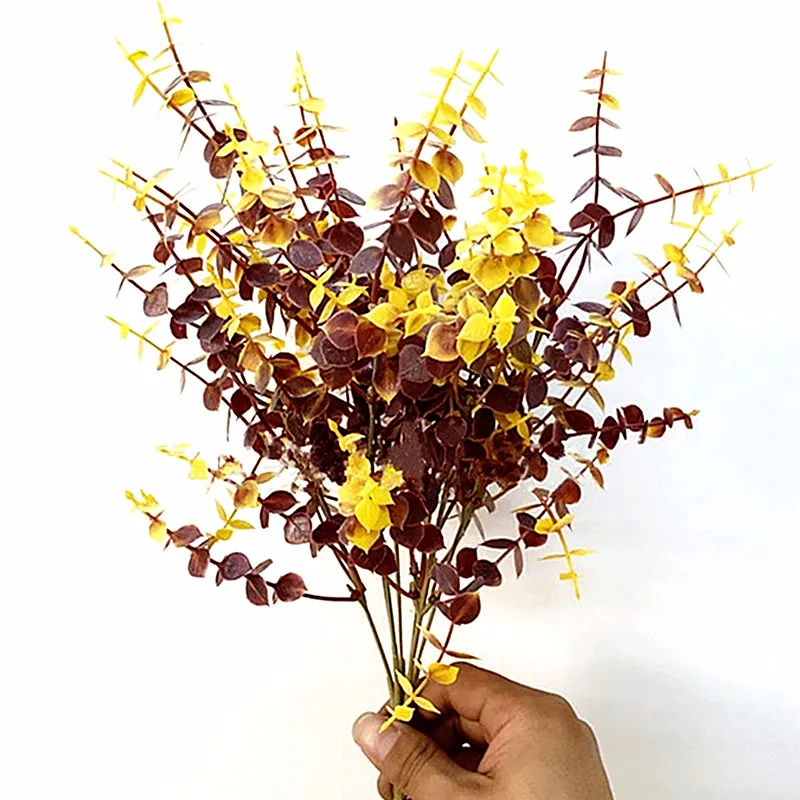 Листья эвкалипта 38 см пластиковые искусственные растения для дома свадебное