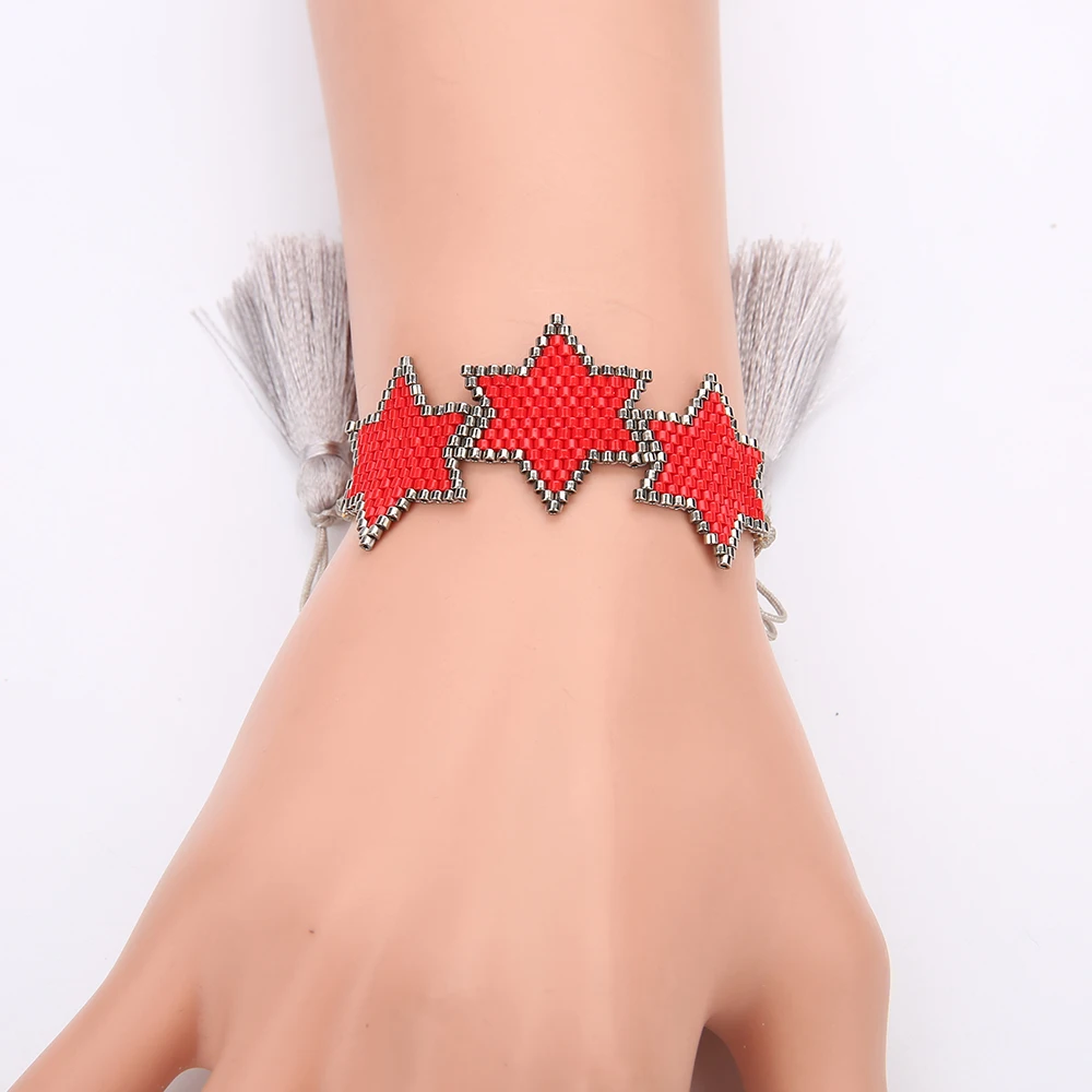 Браслет Rttooas женский Плетеный вручную с бусинами Миюки|Браслеты шармами| |