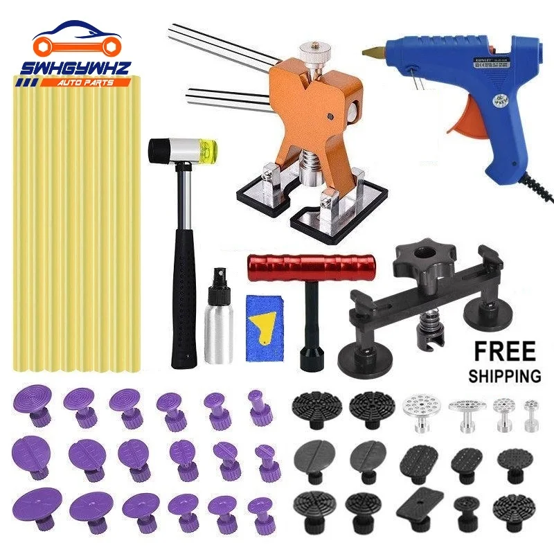 

Paintless Dent Repair Tool Car Dent Temoval Tools with Bridge Puller,Glue Puller Tabs Removal Kits for Vehicle Car Auto