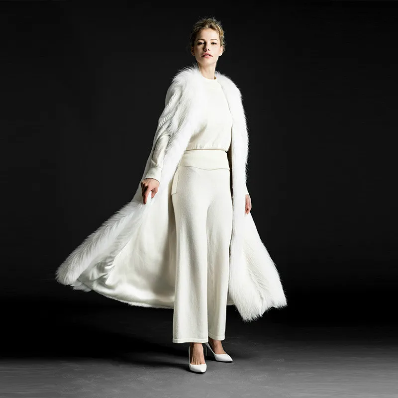 Arlenesain custom 2019 Новый дизайн белый цвет норки мех пэчворк лисы меховое Женское