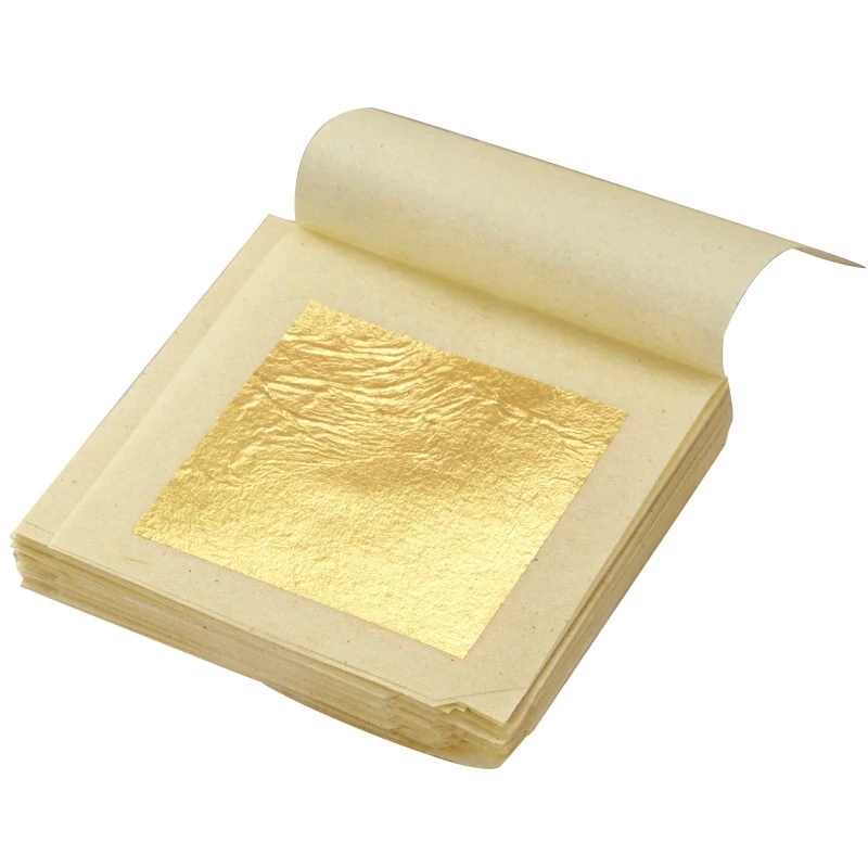 1 шт. листочек из съедобного золота бумажные листы 4 33 см 24 к Чистая Подлинная