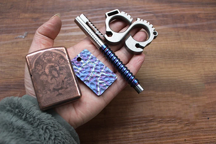 Murah Mackwalker Pena Pertahanan EDC Paduan Titanium Pena Taktis Pena Tanda Tangan Pemegang Pena Spiral Dengan Kepala Pemecah Jendela