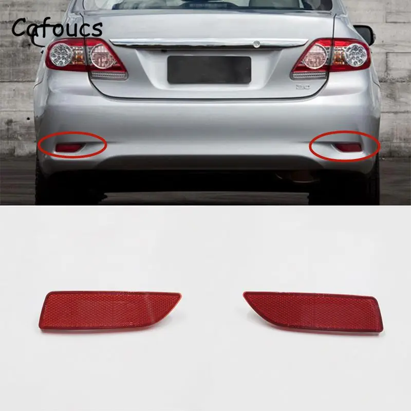 Отражатель заднего бампера автомобиля Cafoucs для Toyota Corolla 2010 2014 предупреждающие