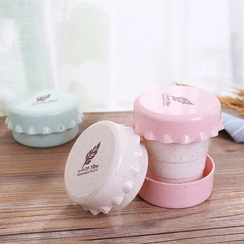 Новая портативная Выдвижная складная чашка с крышкой уличная телескопическая