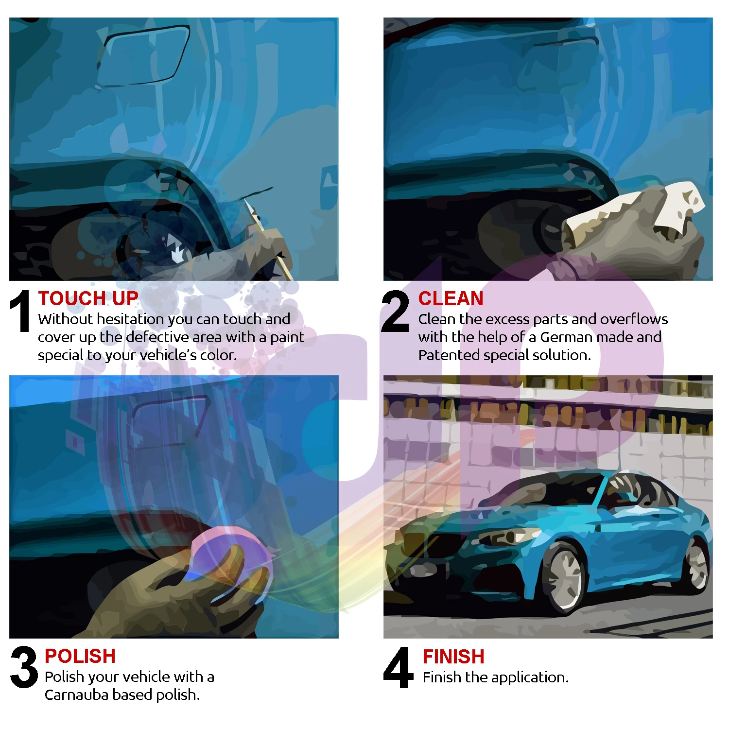 Краска для Volkswagen автомобильная краска подкрашивания Флорида синий LA5A ремонт