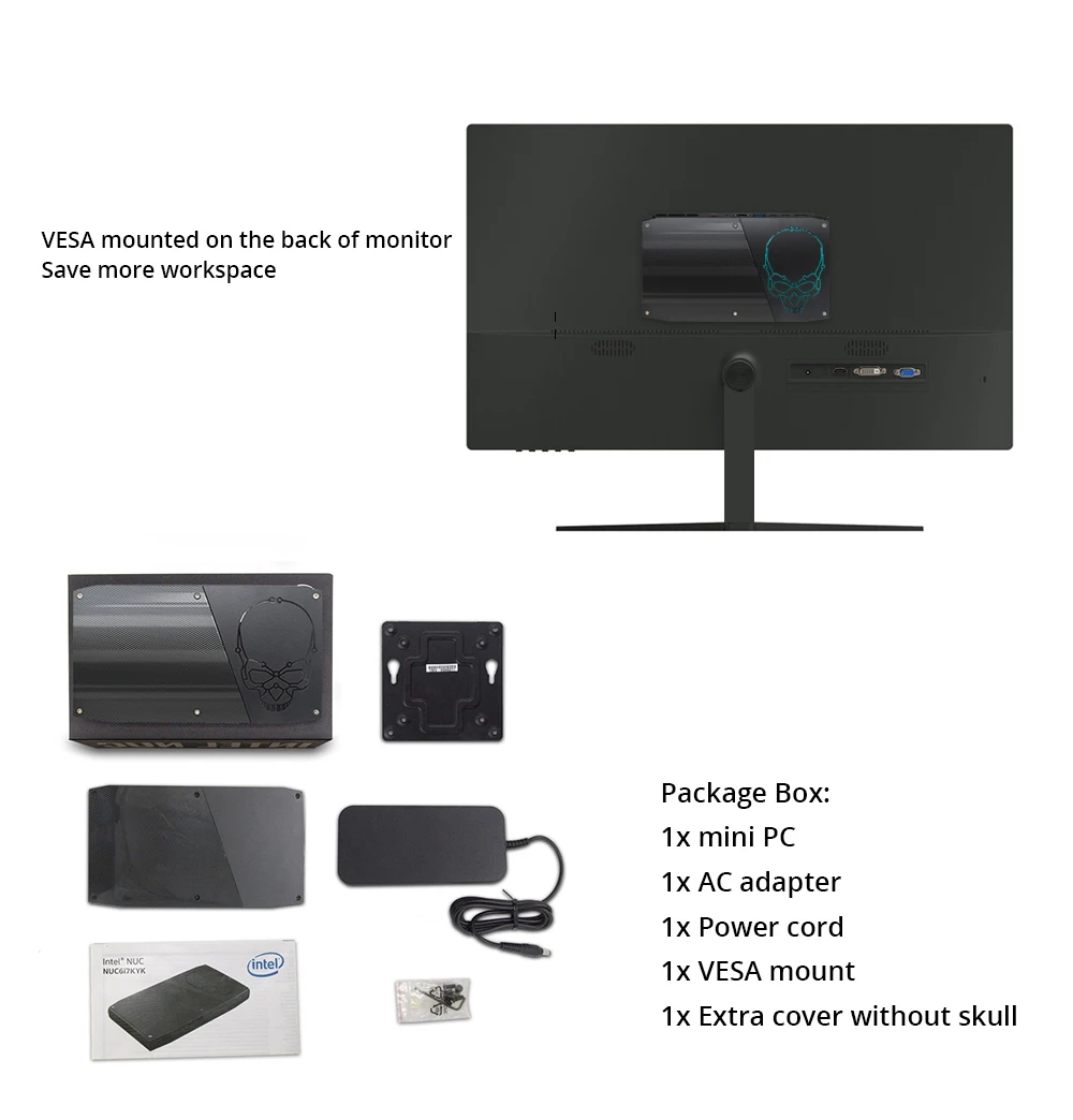 Процессор Intel Core NUC cpu i7-6770HQ Мини ПК Windows 10 4K USB 3,0 HDMI wifi BL Gigabit Ethernet офисный игровой настольный компьютер