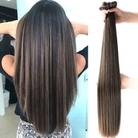 synthetic straight hair weaves long mix color synthetic hair wefts for women heat resistant hair lot black blonde hair bundles