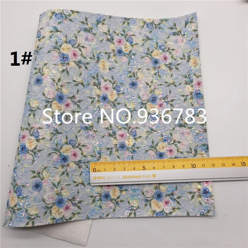 1 шт. кружевные блестящие кожаные туфли с цветочным принтом Размер A4 21x29 см | Дом и