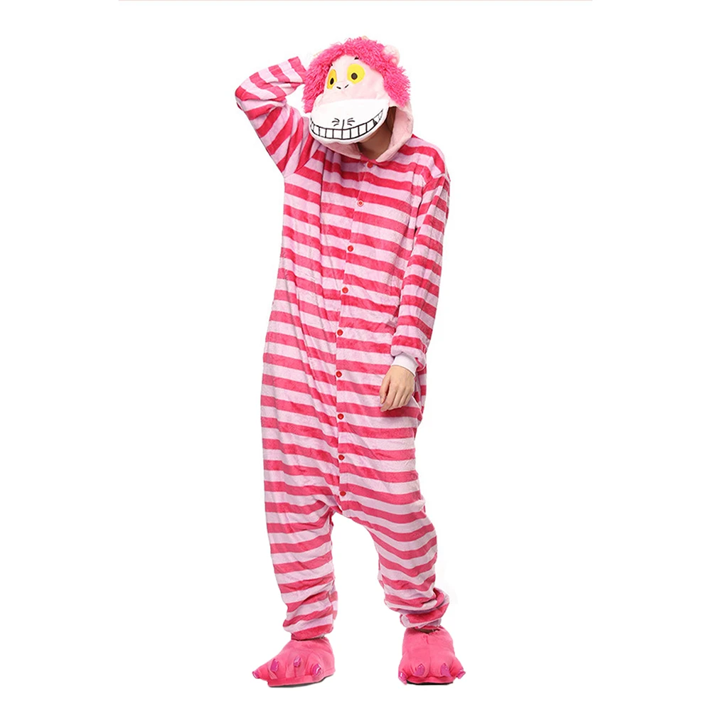 Женская пижама комбинезон в полоску зимняя одежда для сна|Комплекты пижам| |