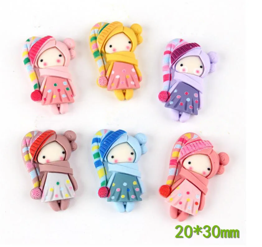 10 шт./лот милые каучуковые кабошоны принцессы с плоской задней стороной