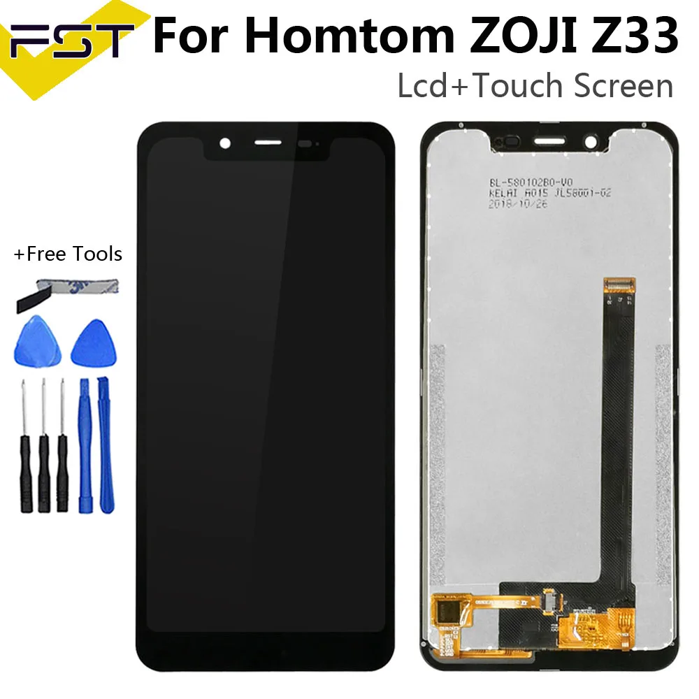 5,8" черный для HOMTOM Zoji Z33 ЖК-дисплей+ кодирующий преобразователь сенсорного экрана в сборе для Zojii Z33 аксессуар+ Инструменты+ клей
