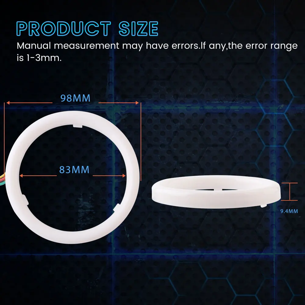 Автомобильные глаза ангела 2 шт./компл. Авто кольца ореола 12 В фара 2835 мотоцикл 80