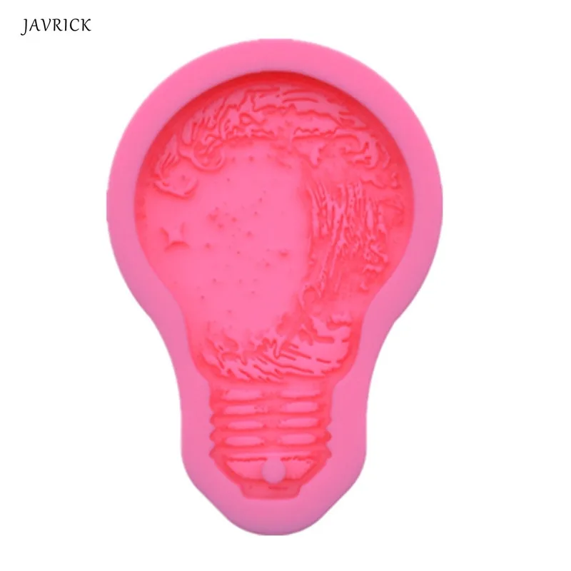 

Ocean Wave Bulb Keychain Epoxy Resin Mold Necklace Pendant Silicone Mould DIY Crafts Jewelry Casting Tool