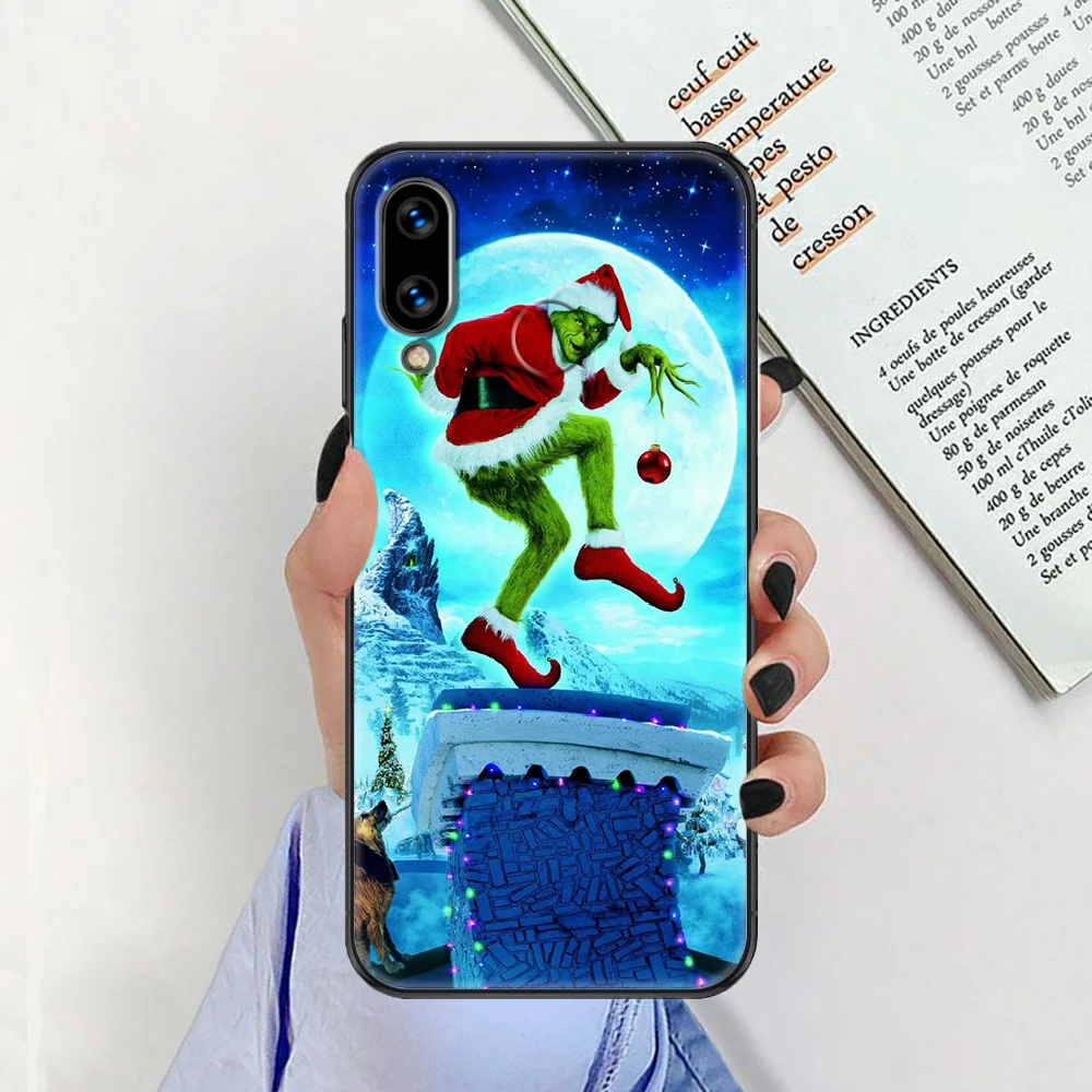 

Stole Grinch Christmas Phone case For Huawei Honor 6 7 8 9 10 10i 20 A C X Lite Pro Play black silicone funda luxury hoesjes