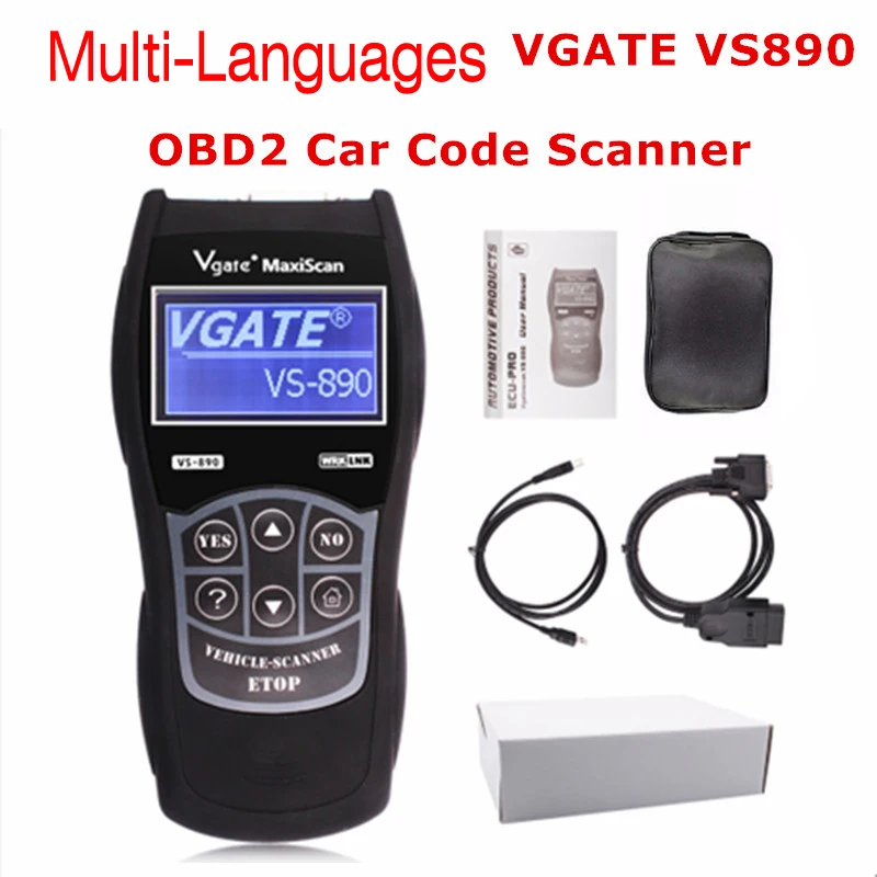 Многоязычный автомобильный диагностический сканер Vgate VS890S OBD2 VS890 SCAN Tool VS 890 CAN-BUS