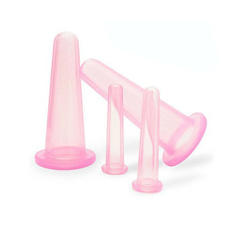 Силиконовый массажный набор 2 чашечки для лица мини массаж тела помощник по уходу