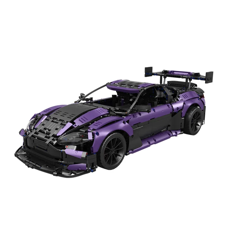 

NEW Cars Model MOC-8780 Aston Martin Vantage GT3 Purple Super Racing Car Fit Building Kit Block Bricks Gifts for Kids