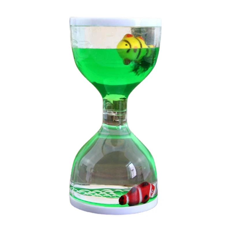 

Liquid Motion Bubbler Timer Desk Sensory Toy Animal Floating Oil Hourglass for F