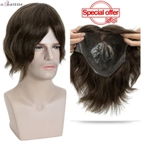 s noilite toupee men 75g men wigs hair prosthesis human hair wig 0 1mm male replacement system large area and high arc hairpiece