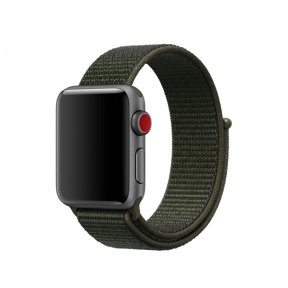 Обновленная Спортивная петля для apple watch серии 5 4 3 2 1 ремешок для iwatch 44 мм 40 мм 38 мм 42 мм двухслойный тканый нейлоновый Воздухопроницаемый